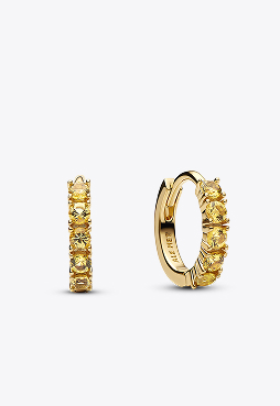 Yellow Huggie Earrings