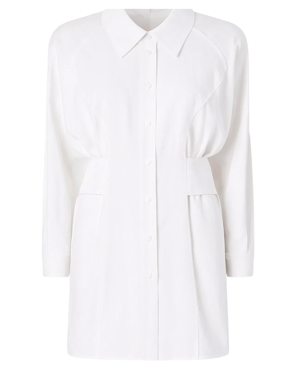 Image of Abito corto a camicia in cotone