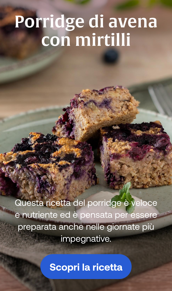 Porridge di avena con mirtilli, Questa ricetta del porridge è veloce e nutriente ed è pensata per essere preparata anche nelle giornate più impegnative., Scopri la ricetta