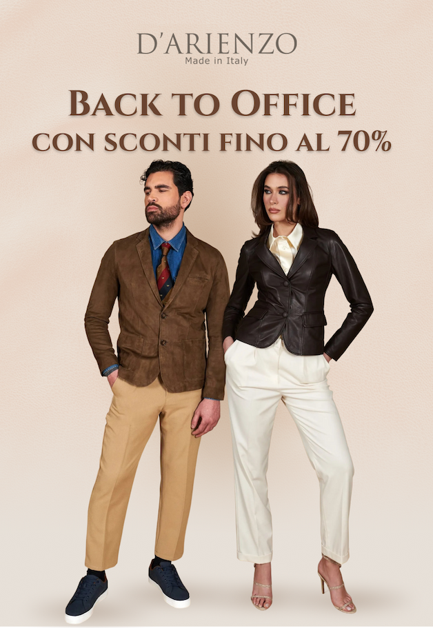sconti fino al 70% su abbigliamento in pelle per l'ufficio