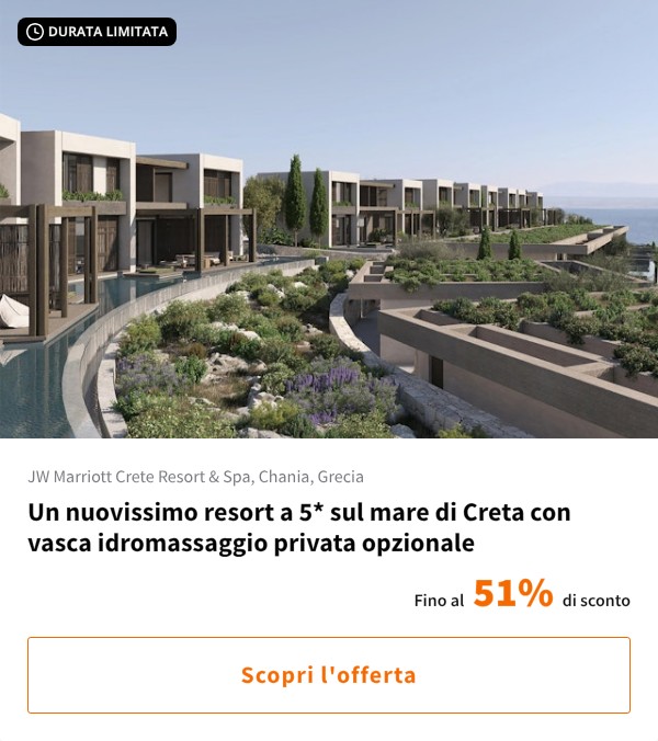 Un nuovissimo resort a 5* sul mare di Creta con vasca idromassaggio privata opzionale