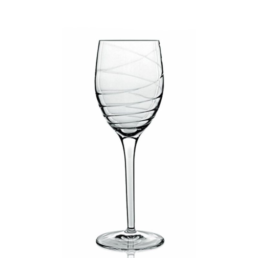 28 cl - Romantica Calice Vino Bianco in Vetro - Set 4 Pezzi