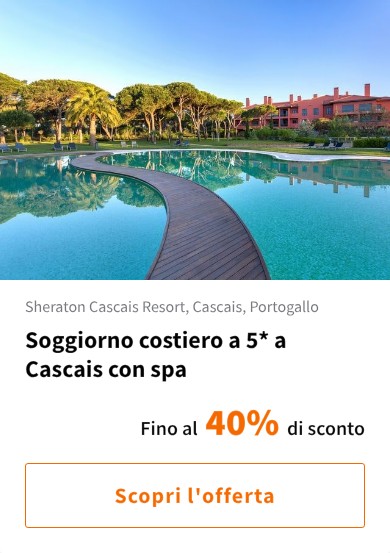 Soggiorno costiero a 5* a Cascais con spa