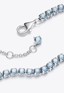 Sparkling Light Blue Tennis Bracelet