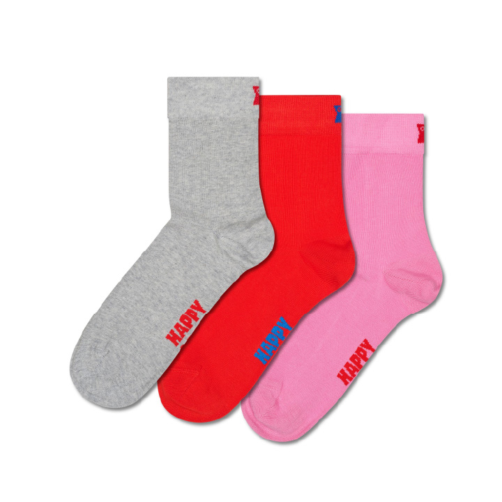 3-Pack Solid Short Crew Socks