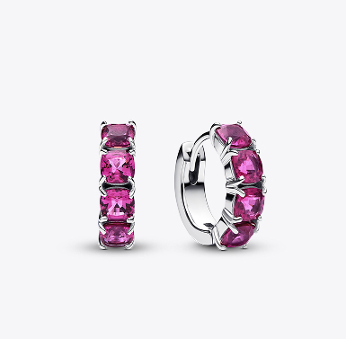 Pink Hoop Earrings