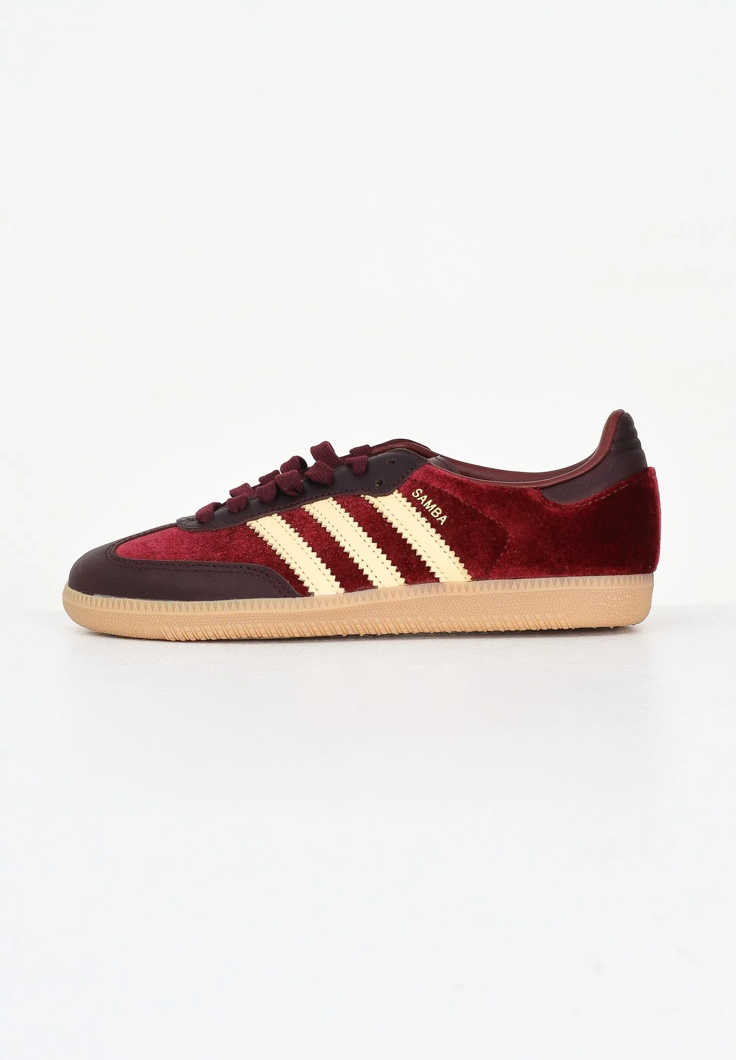 Image of ADIDAS ORIGINALS Sneakers Samba Og bordeaux da donna in velluto