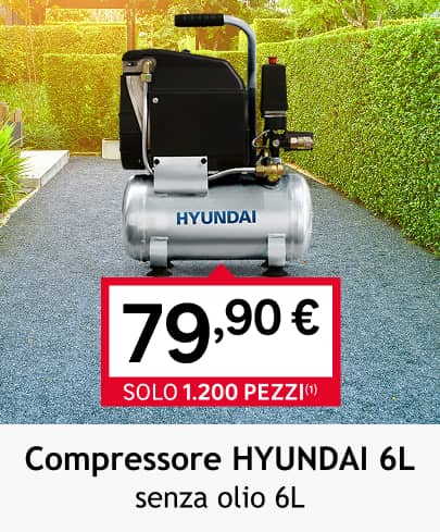 compressone HYUNDAI senza olio 6 litri
