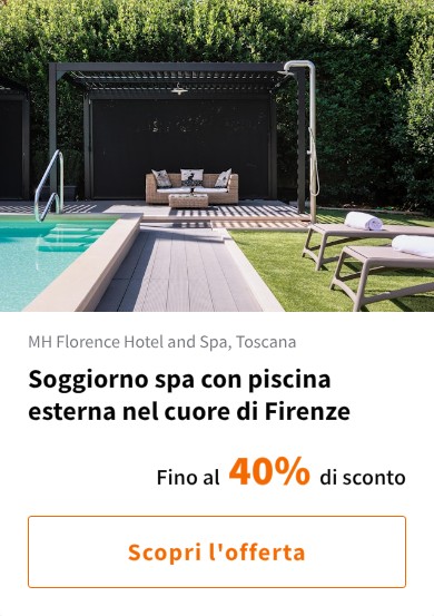 Soggiorno spa con piscina esterna nel cuore di Firenze