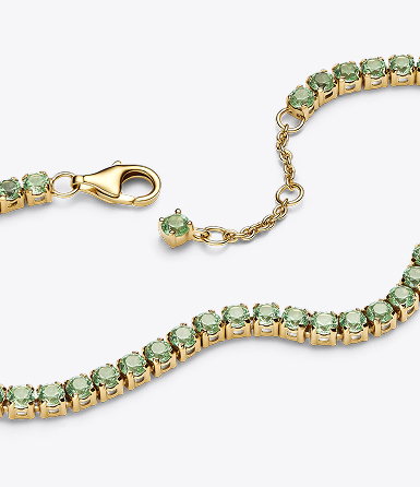 Sparkling Green Tennis Bracelet