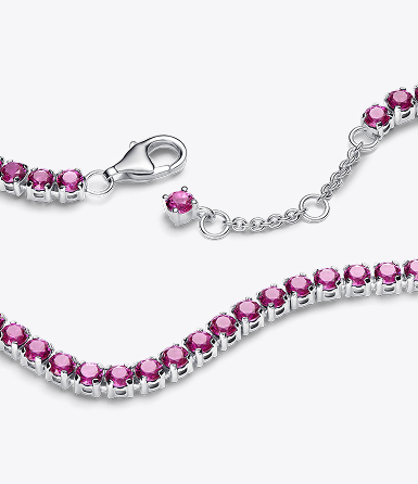 Sparkling Pink Tennis Bracelet
