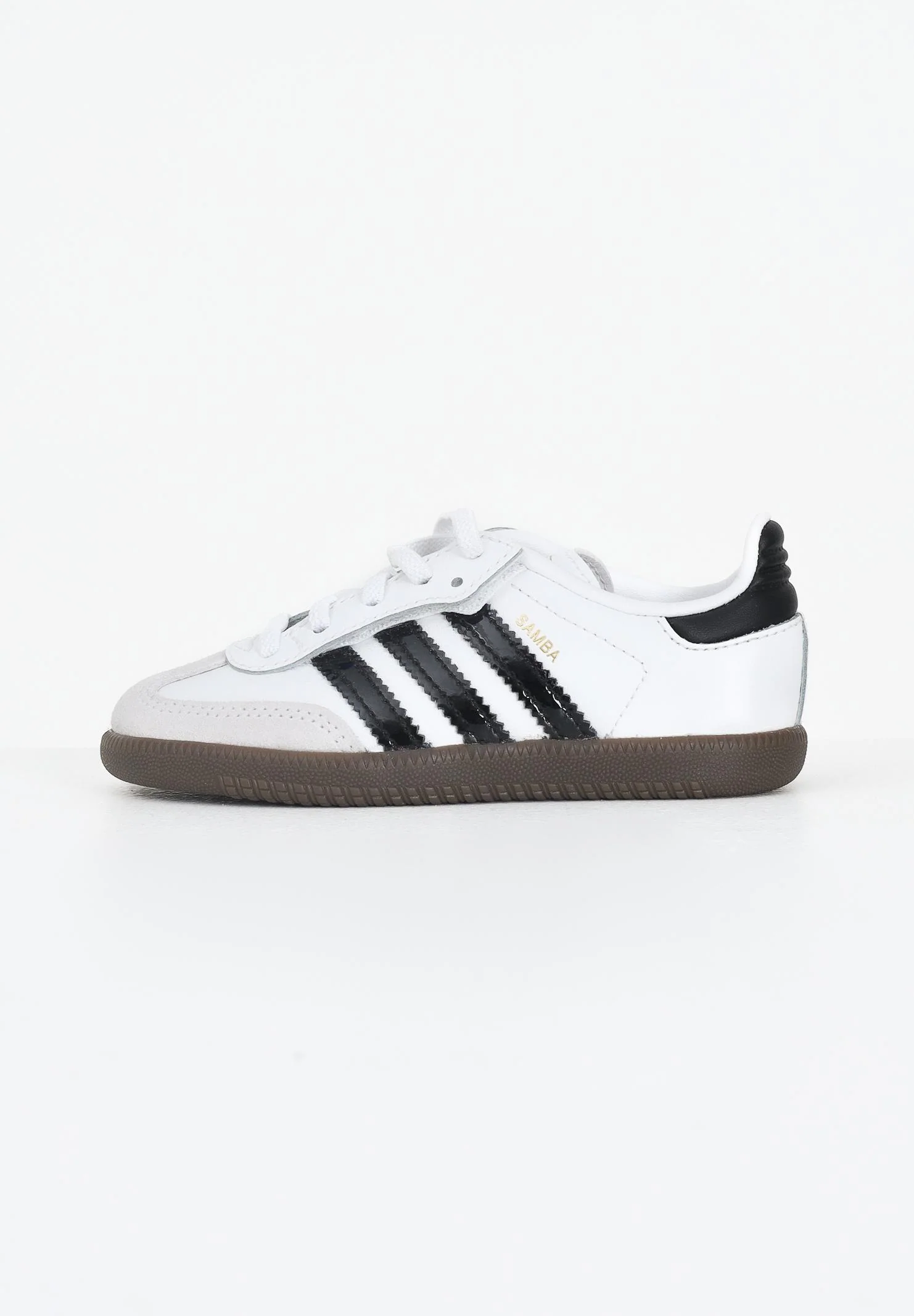 Image of ADIDAS ORIGINALS Sneakers Samba OG Comfort Closure Elastic Lace bianche e nere da neonato