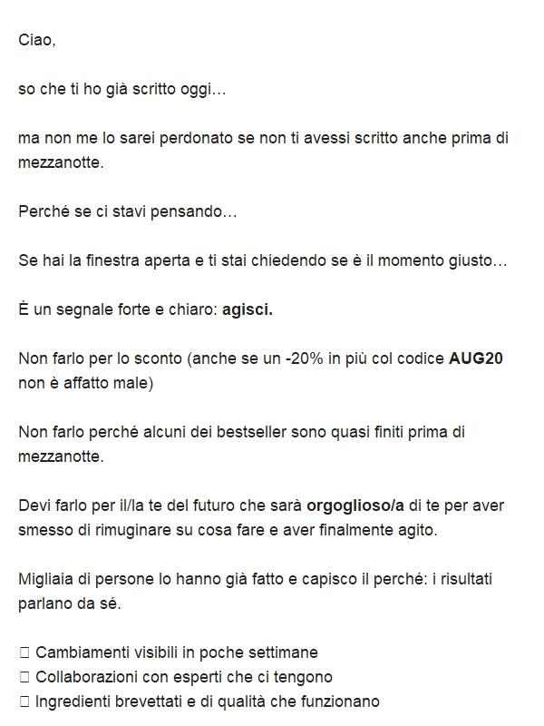 Domani vorrai averlo fatto…