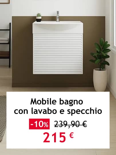 mobile bagno con lavabo e specchio