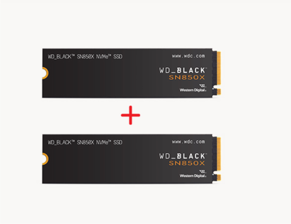 2 WD_BLACK™ SN850X NVMe™ SSDs