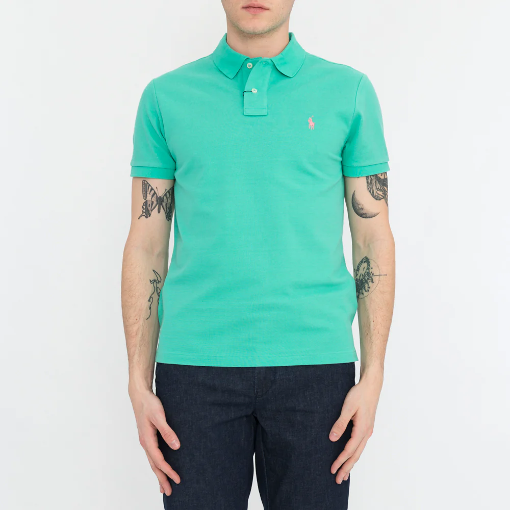Polo Manica Corta Custom Fit Verde