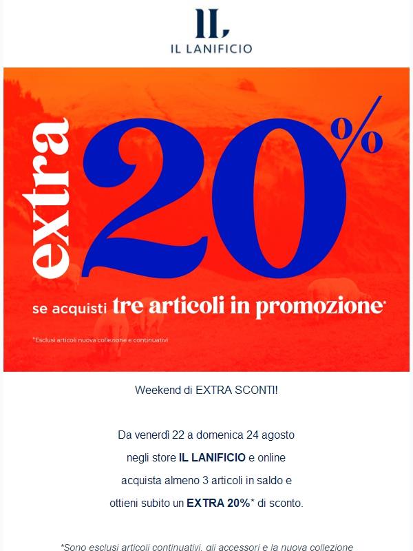 EXTRA 20% sui saldi 💥