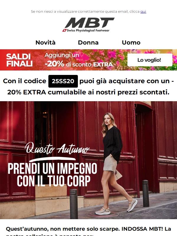 Questo autunno, fallo per il tuo corpo: -20% EXTRA ai nostri prezzi già scontati!