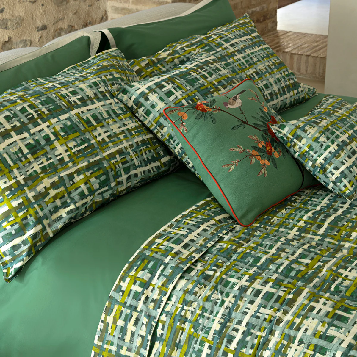 Image of Completo Lenzuola in Percalle <br>di Cotone Fantasia - Coco