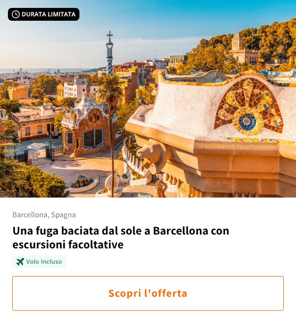 Una fuga baciata dal sole a Barcellona con escursioni facoltative
