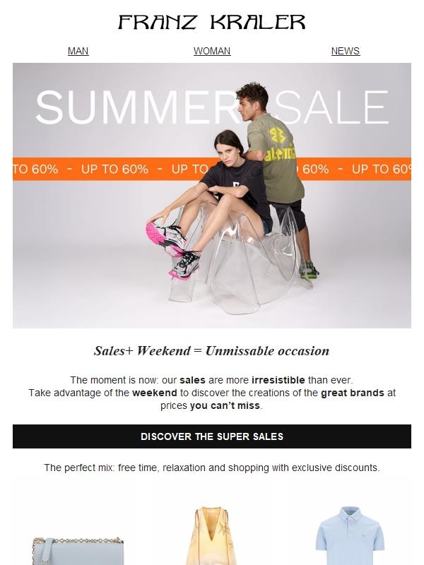 The weekend is made for sales (and for you)