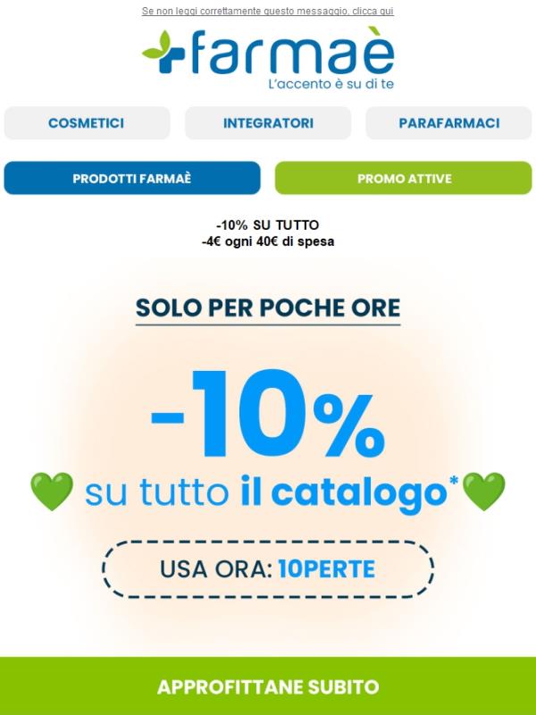 In consegna oggi: -10% su tutto😱