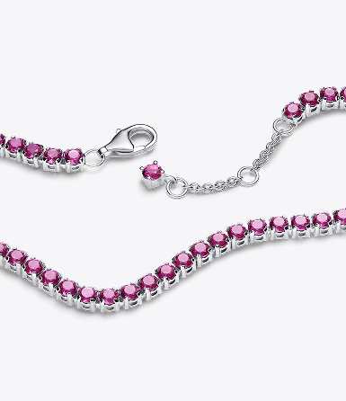 Sparkling Pink Tennis Bracelet