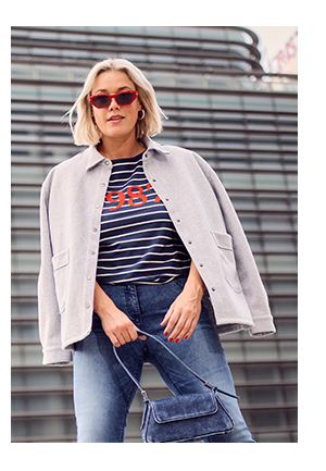 Shaket dal taglio oversize con collo da camicia e maniche lunghe