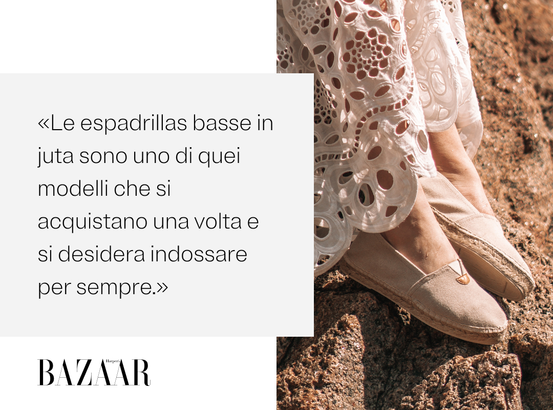 Le espardillas basse in juta sono uno di quei modlli che si acquistano una volta e si desidera indossare per sempre