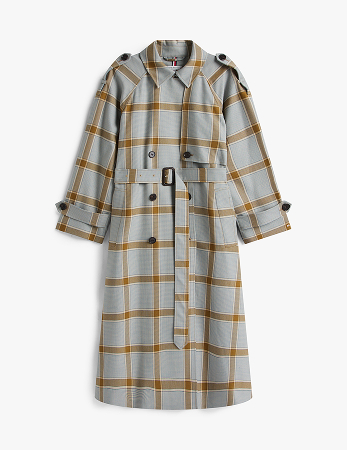 Trench relaxed fit leggero a quadri