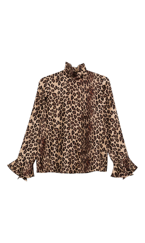 Printed silk blouse