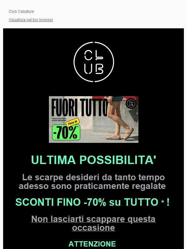 LAST CHANCE 🛍️ FINO -70% SU TUTTO
