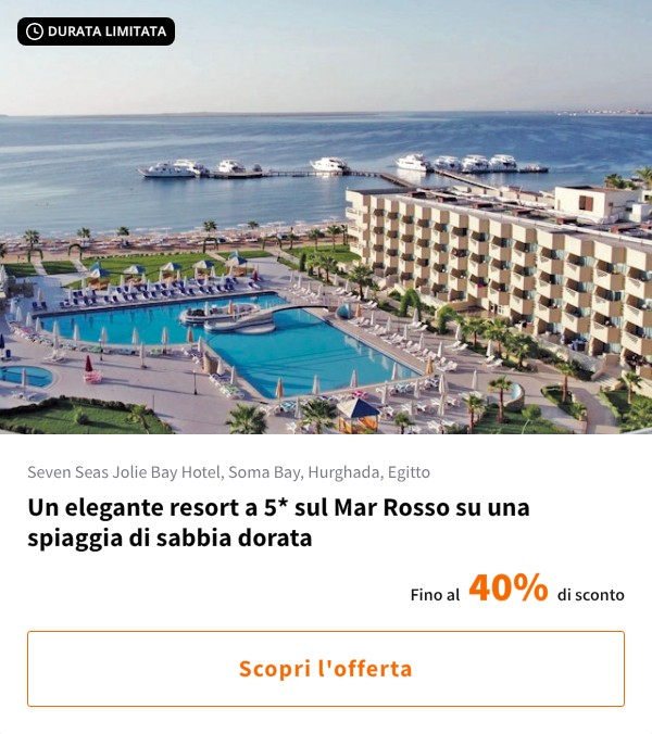 Un elegante resort a 5* sul Mar Rosso su una spiaggia di sabbia dorata