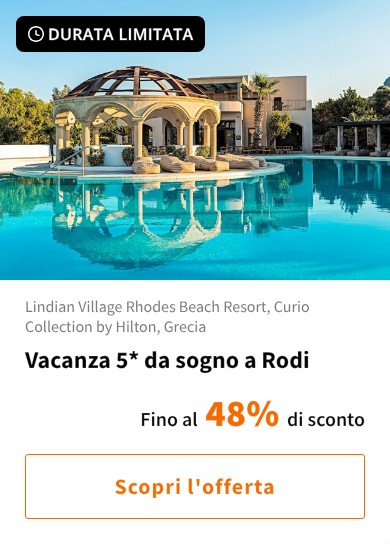 Vacanza 5* da sogno a Rodi