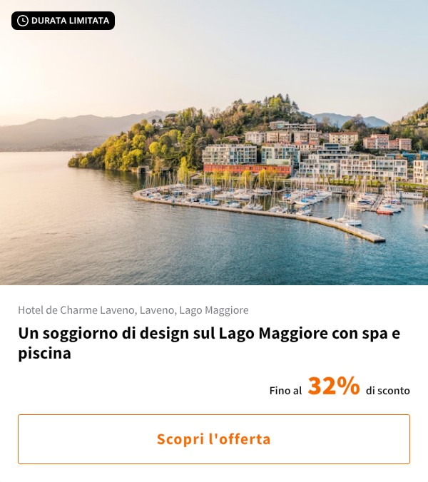 Un soggiorno di design sul Lago Maggiore con spa e piscina