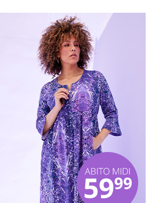 Abito midi di jersey