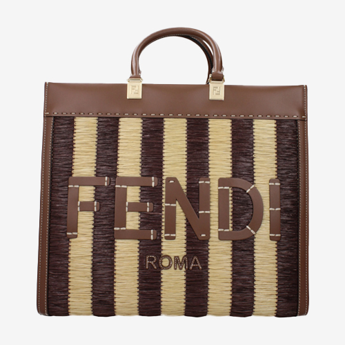 Fendi Handbags Women Straw Brown