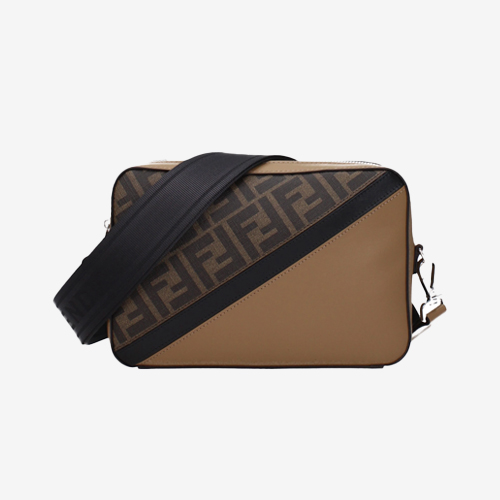Fendi Crossbody Bags Men Fabric Brown/Tobacco