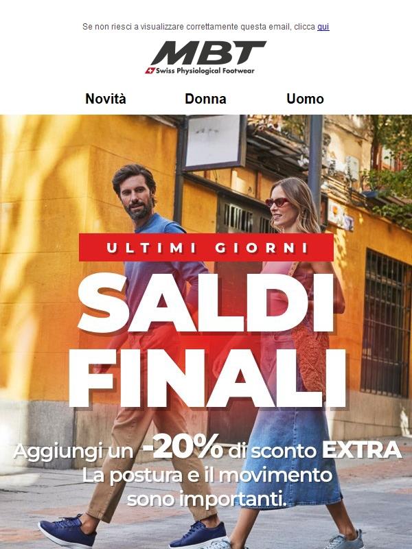 Ultimi giorni! -20% EXTRA ai nostri prezzi già scontati!