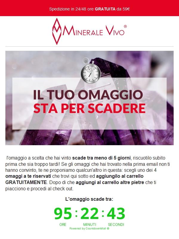 Il tuo omaggio sta per scadere! ⏱