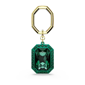 Portachiavi, Taglio Octagon, Verde, Mix di finiture