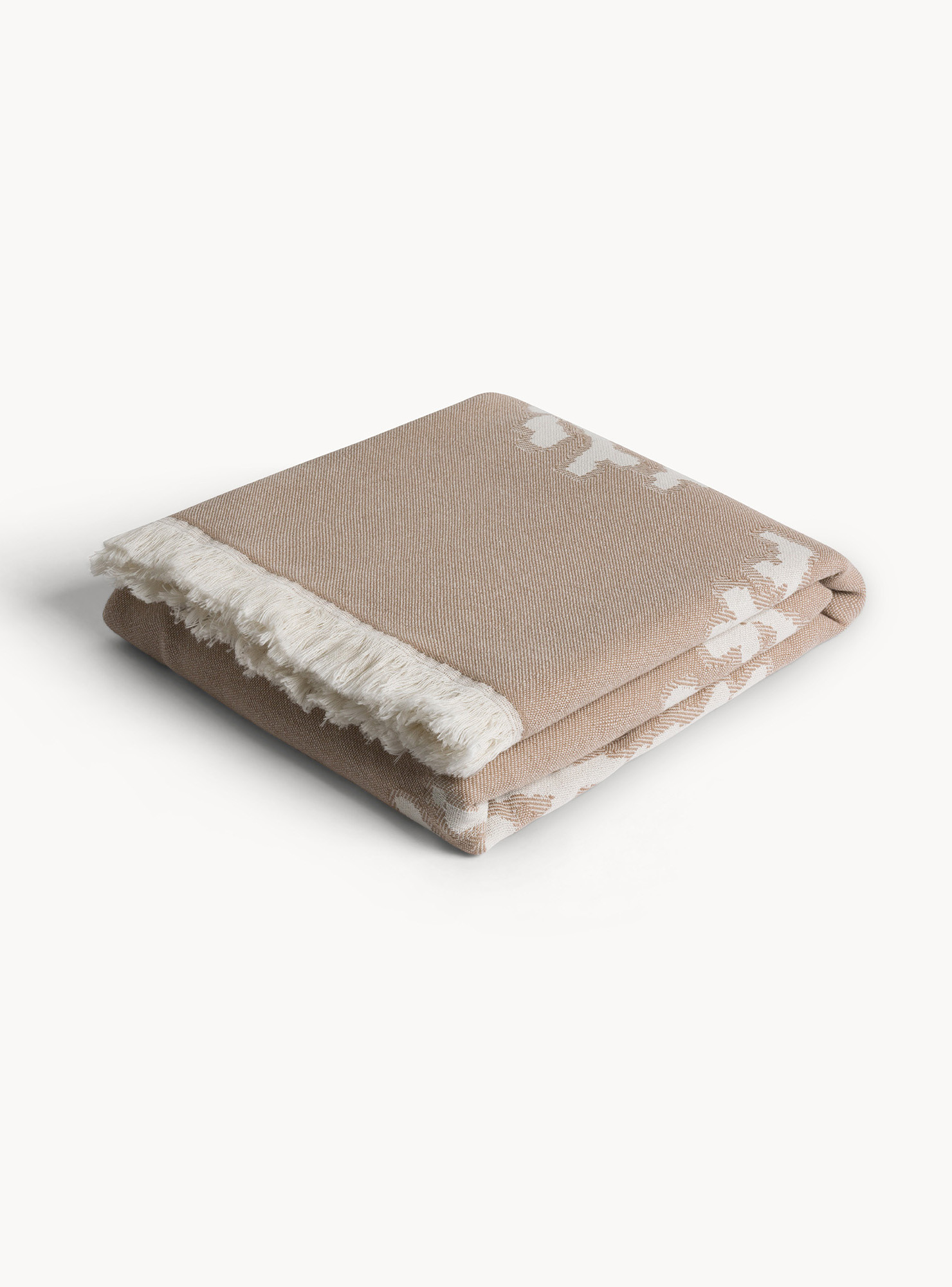 Plaid in cotone riciclato motivo coralli