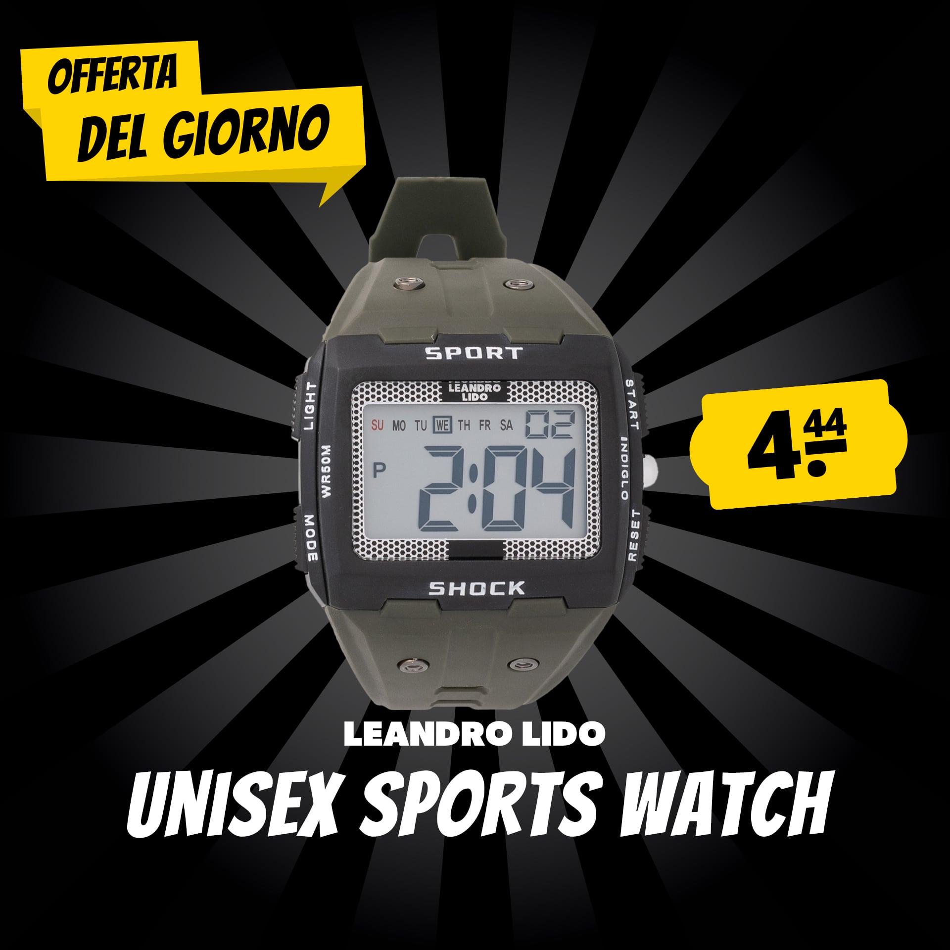 Leandro Lido sterpeto unisex orologio sportivo