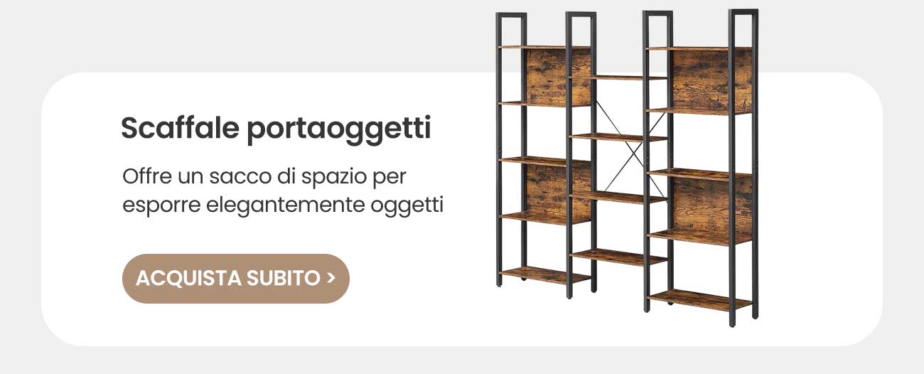 Scaffale portaoggetti Offre un sacco di spazio per esporre elegantemente oggetti