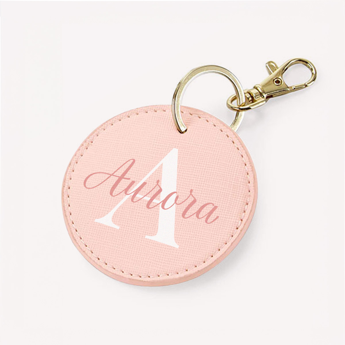 Image of Portachiavi Personalizzato Rotondo con Monogramma
