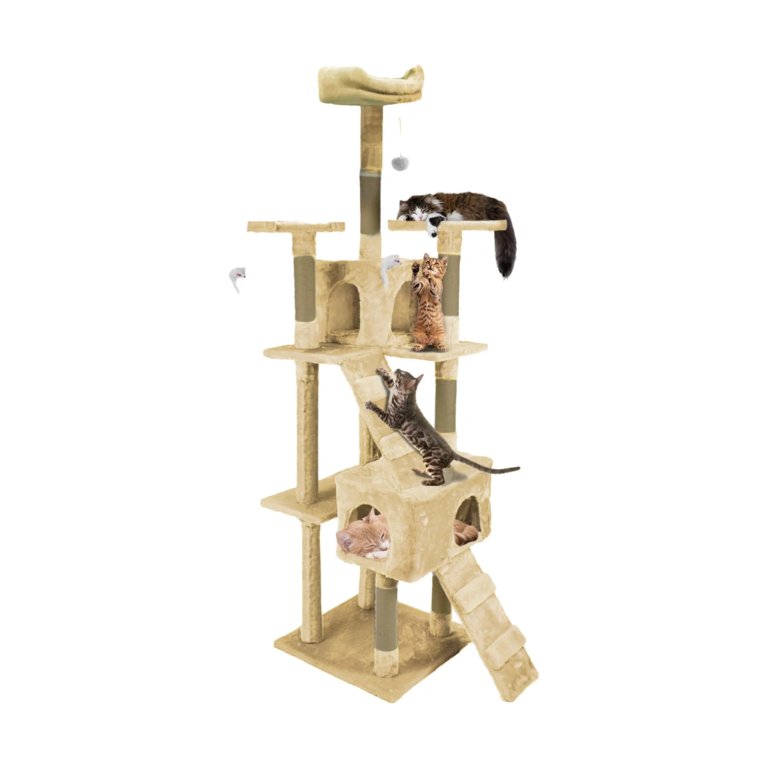 Image of Tiragraffi per Gatti con Cuccia, Griglie e Accessori Montaggio