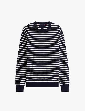 Pullover con bandierina ricamata