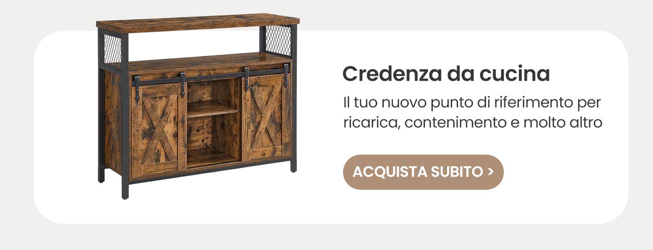 Credenza da cucina Il tuo nuovo punto di riferimento per ricarica, contenimento e molto altro
