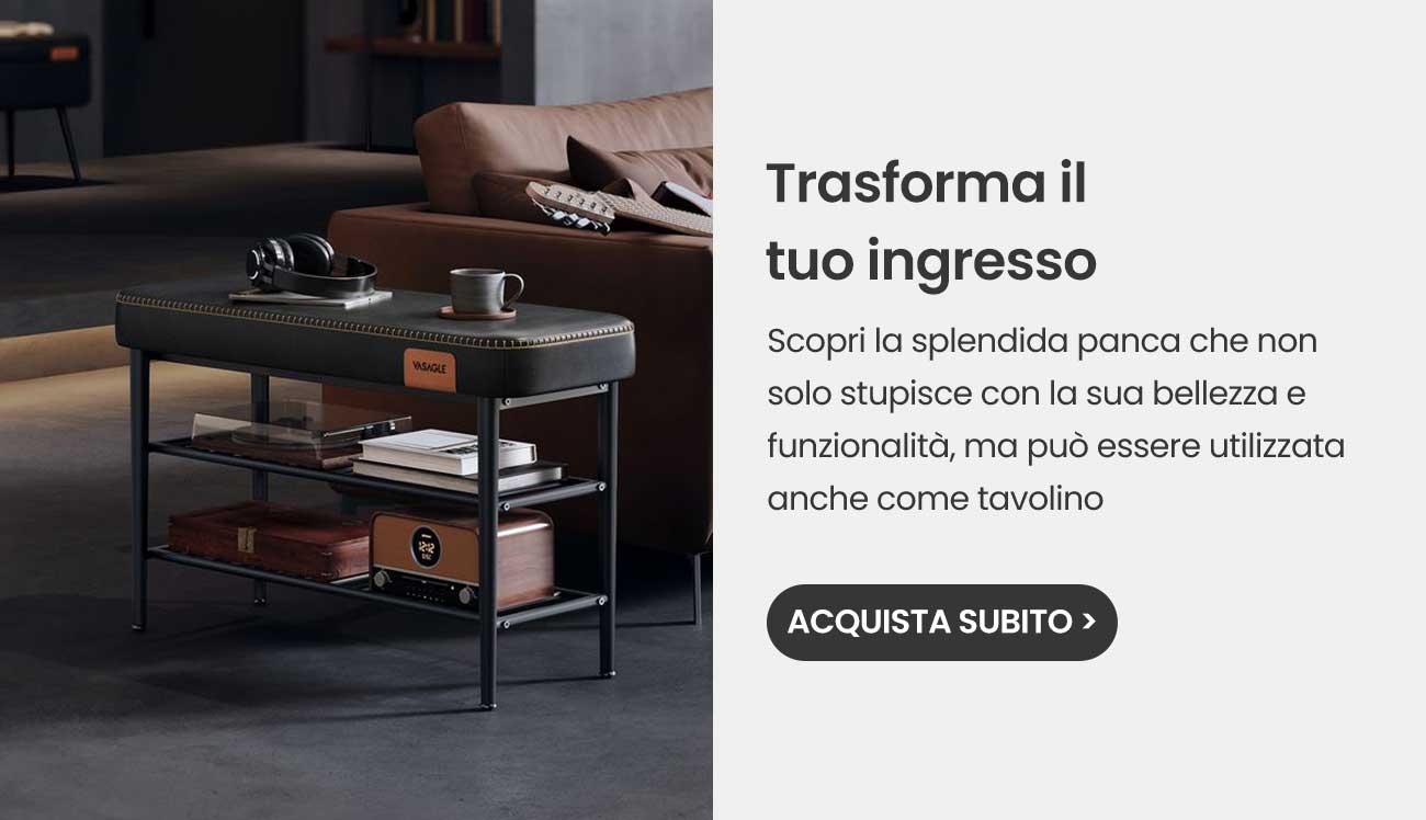 Trasforma il tuo ingresso Scopri la splendida panca che non solo stupisce con la sua bellezza e funzionalità, ma può essere utilizzata anche come tavolino