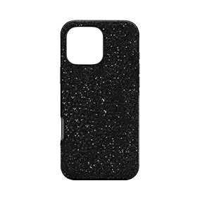 custodia per smartphone con cristalli neri